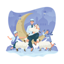 پیش‌نمایش فایل play-with-sheep-8921268 از پک عید قربان اسلامی