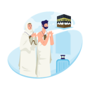 پیش‌نمایش فایل a-muslim-couple-performs-islamic-hajj-pilgrimage-8870423 از پک زیارت اسلامی