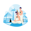پیش‌نمایش فایل muslim-people-doing-tahallul-means-shaving-head-or-cutting-hair-8870426 از پک زیارت اسلامی