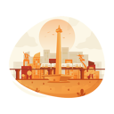 پیش‌نمایش فایل jakarta-city-landmarks-9056189 از پک بازدید از جاکارتا