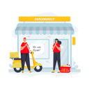 پیش‌نمایش فایل opening-store-9220846 از پک خرید در سوپرمارکت