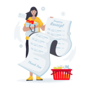 پیش‌نمایش فایل shopping-receipt-9220857 از پک خرید در سوپرمارکت