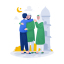 پیش‌نمایش فایل muslims-greet-each-other-11284934 از پک رمضان و عید مبارک