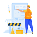 پیش‌نمایش فایل technician-setting-up-an-update-mobile-screen-display-11321071 از پک حالت خطا