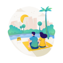 پیش‌نمایش فایل couple-enjoying-sunset-9159658 از پک فعالیت های اوقات فراغت