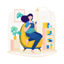پیش‌نمایش فایل girl-reading-a-book-9159650 از پک فعالیت های اوقات فراغت