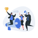 پیش‌نمایش فایل announcement-of-winning-business-competition-4613041 از پک کار تیمی موفق