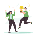 پیش‌نمایش فایل getting-trophy-celebration-9698475 از پک کار تیمی موفق