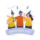 پیش‌نمایش فایل celebrate-new-year-party-with-friends-10168404 از پک آماده سازی های مهمانی سال نو