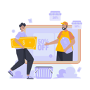 پیش‌نمایش فایل online-shopping-cash-payment-9065142 از پک خرید آنلاین جلد 3