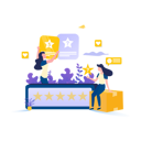 پیش‌نمایش فایل customer-give-5-star-rating-2079177 از پک بازخورد مشتری
