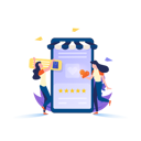 پیش‌نمایش فایل give-review-using-mobile-application-2079181 از پک بازخورد مشتری