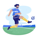 پیش‌نمایش فایل football-player-playing-football-11743158 از پک فعالیت های ورزشی