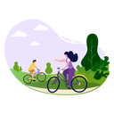 پیش‌نمایش فایل girl-and-boy-riding-bicycle-in-park-2986604 از پک فعالیت های ورزشی