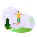 پیش‌نمایش فایل male-player-playing-badminton-2986606 از پک فعالیت های ورزشی