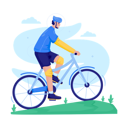 پیش‌نمایش فایل man-cycling-routine-in-park-11743166 از پک فعالیت های ورزشی