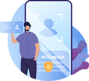 پیش‌نمایش فایل face-unlock-access-permission-3159820 از پک اپلیکیشن پرداخت دیجیتال