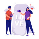 پیش‌نمایش فایل couple-sharing-valentines-gifts-4860964 از پک زوج عاشق