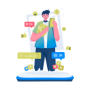 پیش‌نمایش فایل earn-money-on-social-media-9544934 از پک تصویرسازی ویرال و ترند