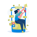 پیش‌نمایش فایل gaining-popularity-on-social-media-9544925 از پک تصویرسازی ویرال و ترند
