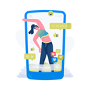 پیش‌نمایش فایل live-workout-on-social-media-9544928 از پک تصویرسازی ویرال و ترند