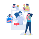 پیش‌نمایش فایل selfie-woman-trending-on-social-media-9544940 از پک تصویرسازی ویرال و ترند