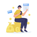 پیش‌نمایش فایل a-man-checks-salary-payments-10074763 از پک روز پرداخت