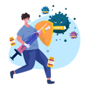 پیش‌نمایش فایل man-fighting-with-corona-virus-5046204 از پک واکسن ویروس کرونا
