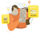 پیش‌نمایش فایل choose-and-order-food-online-3554518 از پک سفارش غذای آنلاین