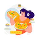 پیش‌نمایش فایل eat-pizza-and-give-reviews-9439671 از پک سفارش غذای آنلاین
