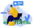 پیش‌نمایش فایل man-give-reviews-ratings-3570813 از پک بازخورد مشتری