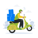 پیش‌نمایش فایل courier-speeding-11574118 از پک تحویل خرید
