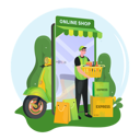پیش‌نمایش فایل online-shop-delivery-service-apps-3897226 از پک تحویل خرید