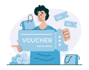 پیش‌نمایش فایل a-man-with-shopping-voucher-4008304 از پک خرید آفلاین