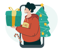 پیش‌نمایش فایل man-with-christmas-gift-4019429 از پک لذت بردن از روز کریسمس