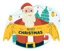 پیش‌نمایش فایل santa-with-christmas-banner-4019427 از پک لذت بردن از روز کریسمس
