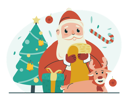 پیش‌نمایش فایل santa-with-gift-giving-list-4019431 از پک لذت بردن از روز کریسمس