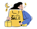 پیش‌نمایش فایل midnight-online-shopping-sale-4036573 از پک تبلیغات فصل خرید