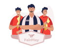 پیش‌نمایش فایل fair-play-campaign-with-sports-referee-character-4065918 از پک رویدادهای بازی های المپیک