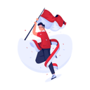 پیش‌نمایش فایل a-man-waving-indonesian-flag-9299666 از پک روز استقلال اندونزی