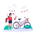 پیش‌نمایش فایل bicycle-decorated-carnival-9299673 از پک روز استقلال اندونزی