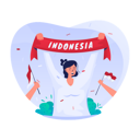 پیش‌نمایش فایل young-girl-with-indonesia-scarf-9299663 از پک روز استقلال اندونزی