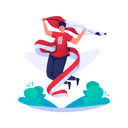 پیش‌نمایش فایل youth-man-jumping-with-indonesian-flag-9299668 از پک روز استقلال اندونزی