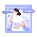 پیش‌نمایش فایل unemployed-woman-looking-for-a-job-with-binoculars-4234610 از پک از دست دادن شغل
