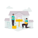 پیش‌نمایش فایل couple-putting-up-house-for-sale-sign-6580526 از پک آماده سازی برای اسباب کشی