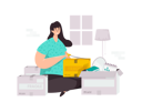 پیش‌نمایش فایل girl-doing-packing-for-house-shifting-4376171 از پک آماده سازی برای اسباب کشی
