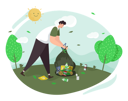 پیش‌نمایش فایل man-picking-up-trash-4453554 از پک جنبش مراقبت از محیط زیست