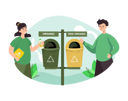 پیش‌نمایش فایل throw-trash-into-the-right-bin-4453552 از پک جنبش مراقبت از محیط زیست