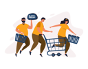 پیش‌نمایش فایل black-friday-shopping-queue-4613896 از پک حراج خرید جمعه سیاه
