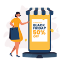 پیش‌نمایش فایل online-shop-black-friday-sale-4613893 از پک حراج خرید جمعه سیاه